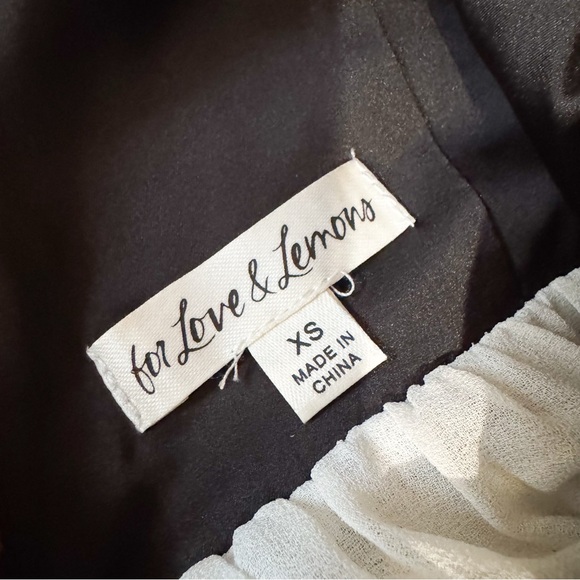 For Love & Lemons Romantic Lace Mini Dress | XS | Puff Sleeve Cottagecore - Picture 8 of 8